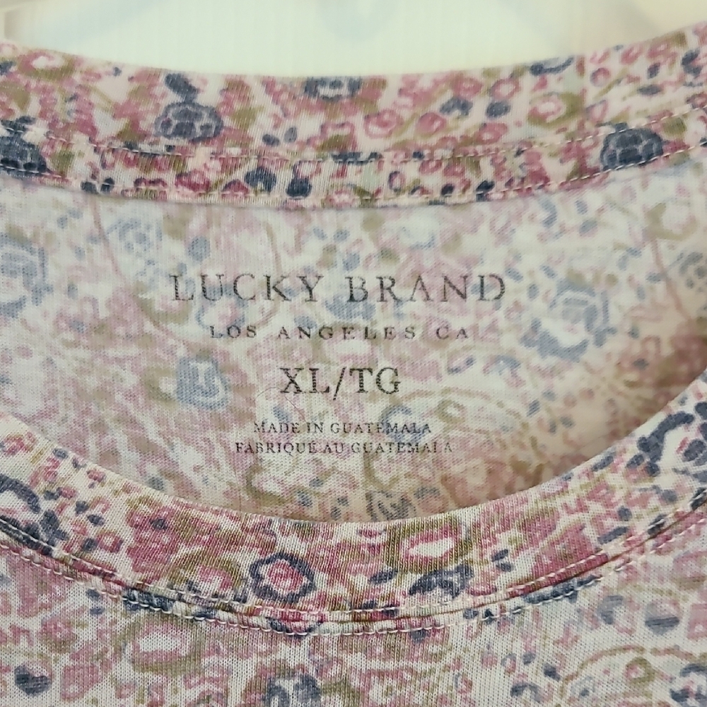 Lucky Brand Multicolor Floral Short Sleeve Tee - Picture 3 of 6